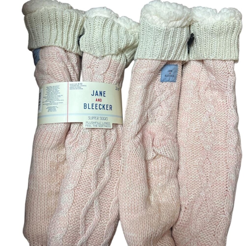 Jane & Bleecker Slipper Socks 2 Pair